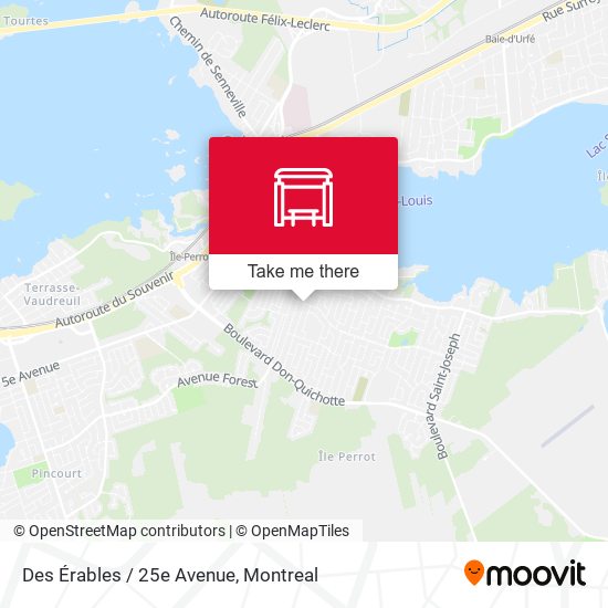 Des Érables / 25e Avenue map