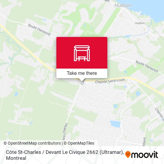 Côte St-Charles / Devant Le Civique 2662 (Ultramar) map