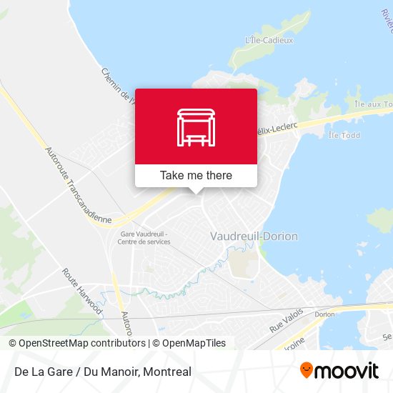 De La Gare / Du Manoir map