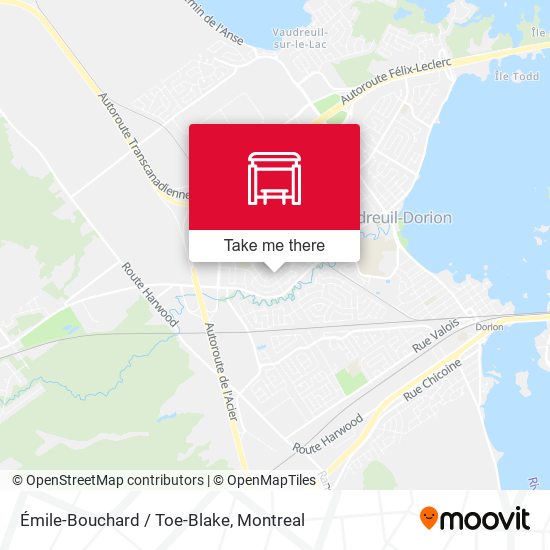 Émile-Bouchard / Toe-Blake map