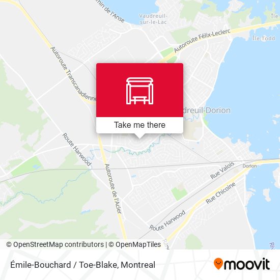 Émile-Bouchard / Toe-Blake map