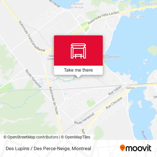 Des Lupins / Des Perce-Neige map