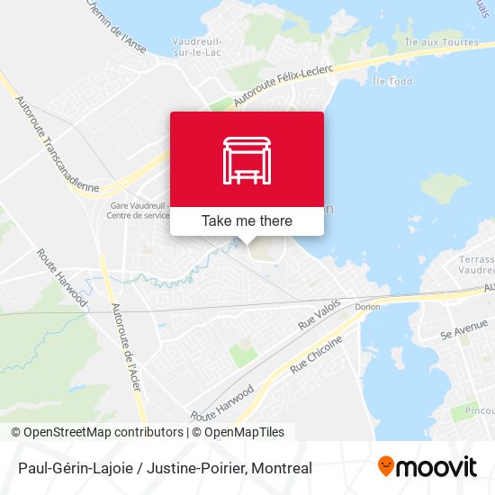 Paul-Gérin-Lajoie / Justine-Poirier map