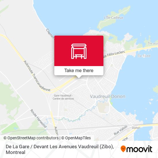 De La Gare / Devant Les Avenues Vaudreuil (Zibo) map