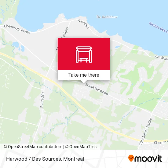 Harwood / Des Sources map