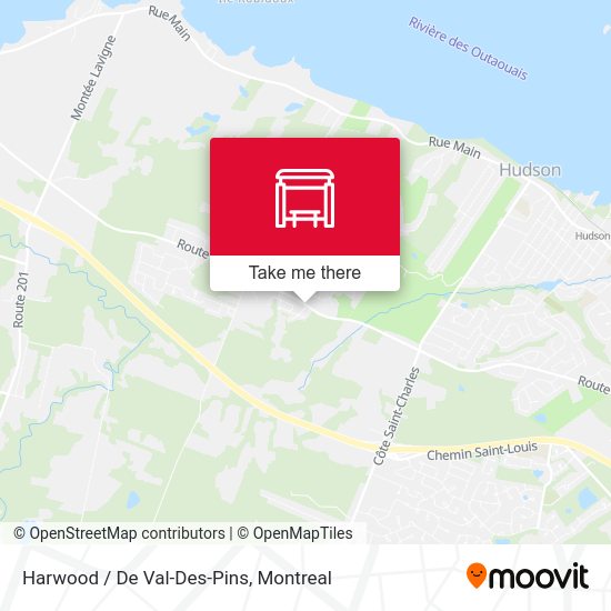 Harwood / De Val-Des-Pins map