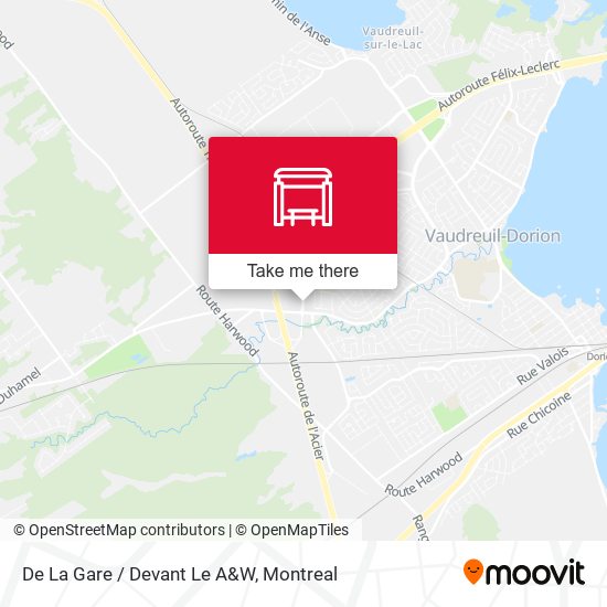 De La Gare / Devant Le A&W map