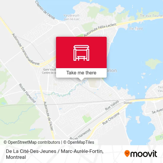 De La Cité-Des-Jeunes / Marc-Aurèle-Fortin map