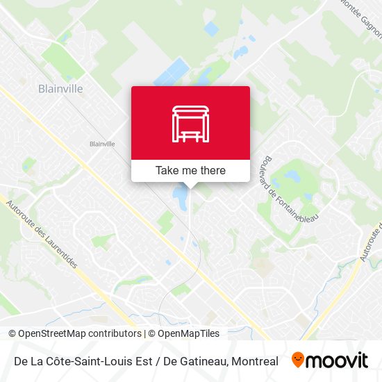 De La Côte-Saint-Louis Est / De Gatineau map