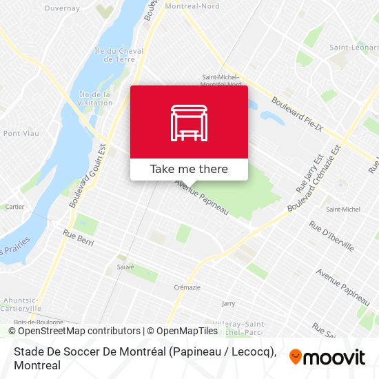 Stade De Soccer De Montréal (Papineau / Lecocq) map