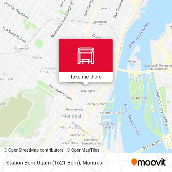 Station Berri-Uqam (1621 Berri) map
