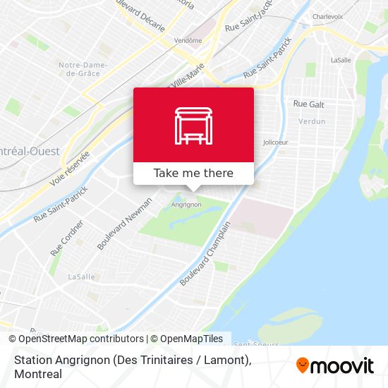 Station Angrignon (Des Trinitaires / Lamont) map