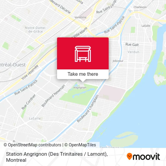 Station Angrignon (Des Trinitaires / Lamont) map