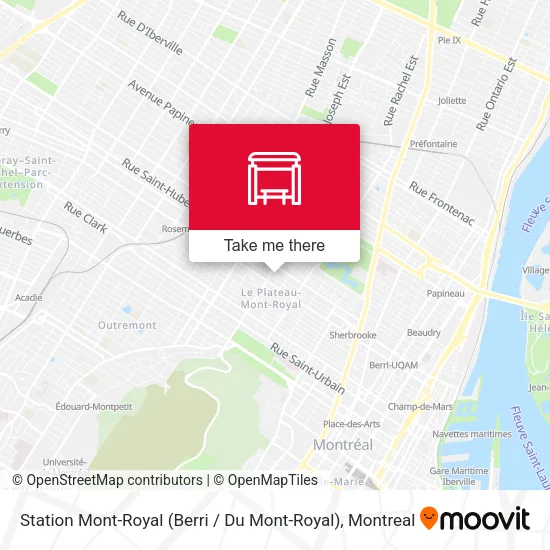 Station Mont-Royal (Berri / Du Mont-Royal) map
