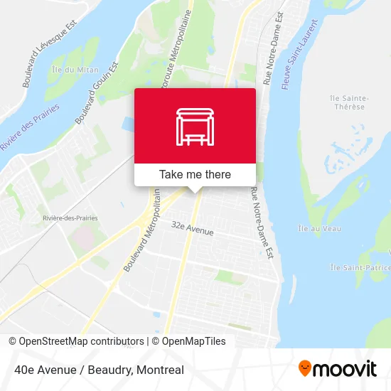 40e Avenue / Beaudry map