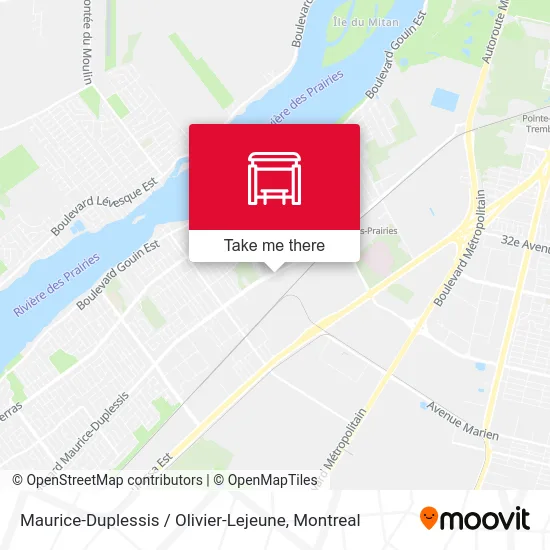 Maurice-Duplessis / Olivier-Lejeune map