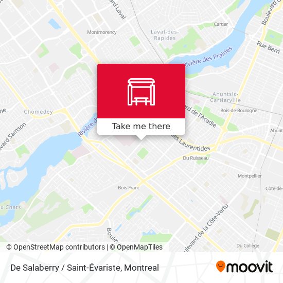 De Salaberry / Saint-Évariste map