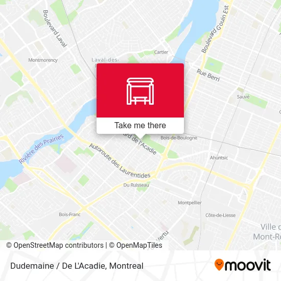 Dudemaine / De L'Acadie map