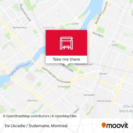 De L'Acadie / Dudemaine map