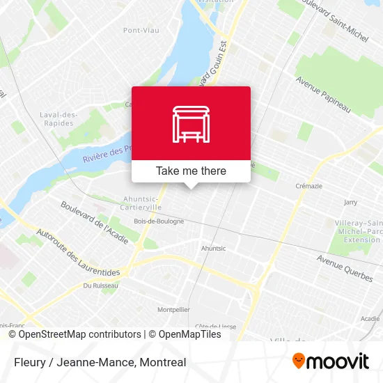 Fleury / Jeanne-Mance map