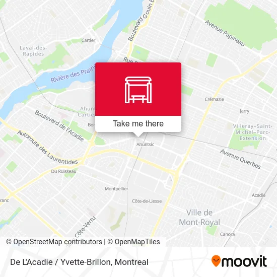 De L'Acadie / Yvette-Brillon map