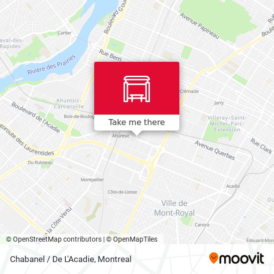 Chabanel / De L'Acadie map