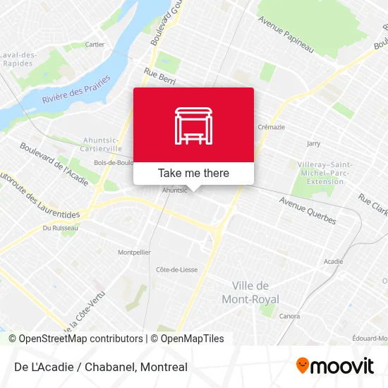 De L'Acadie / Chabanel map