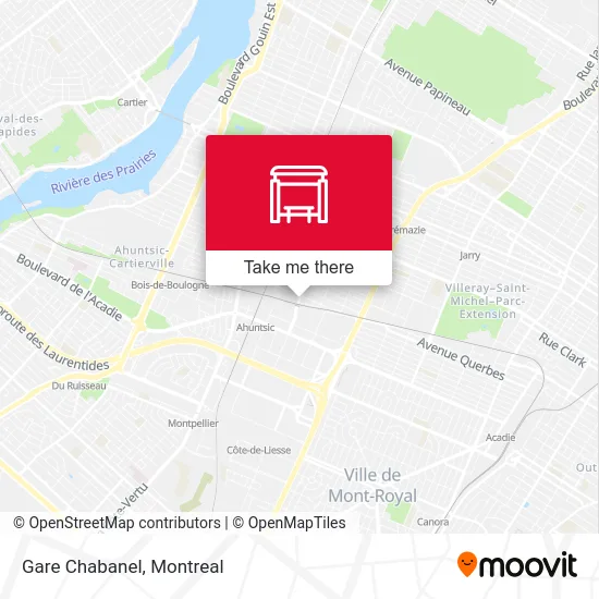 Gare Chabanel map