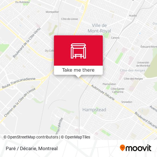 Paré / Décarie map