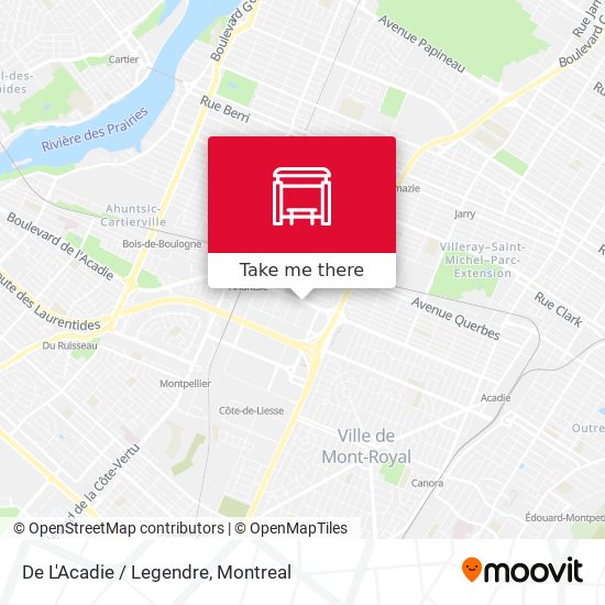 De L'Acadie / Legendre map