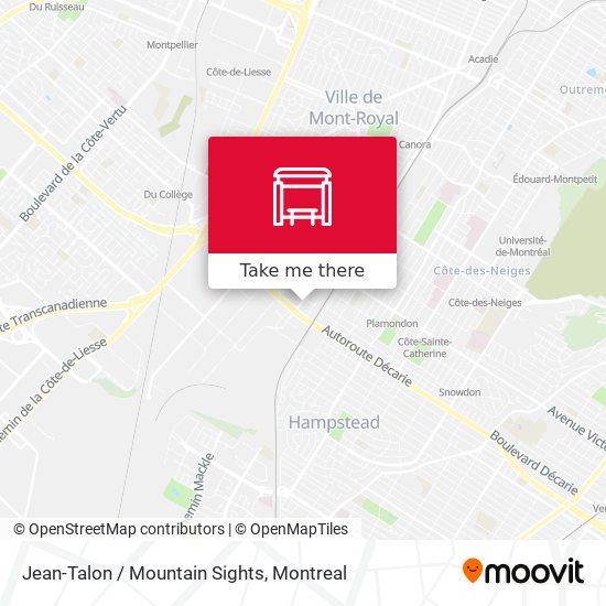 Jean-Talon / Mountain Sights map