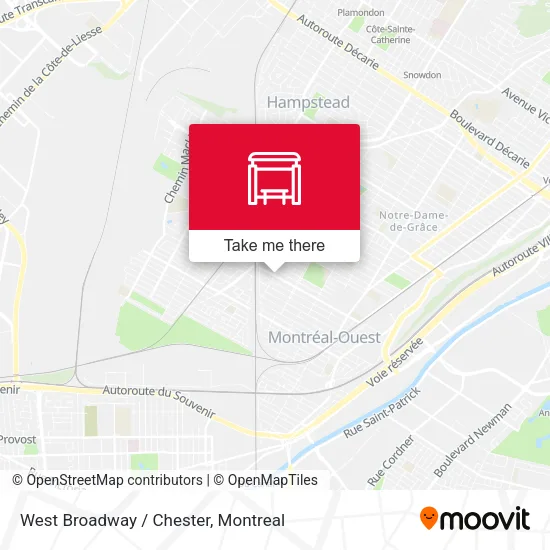 West Broadway / Chester map