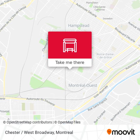 Chester / West Broadway map