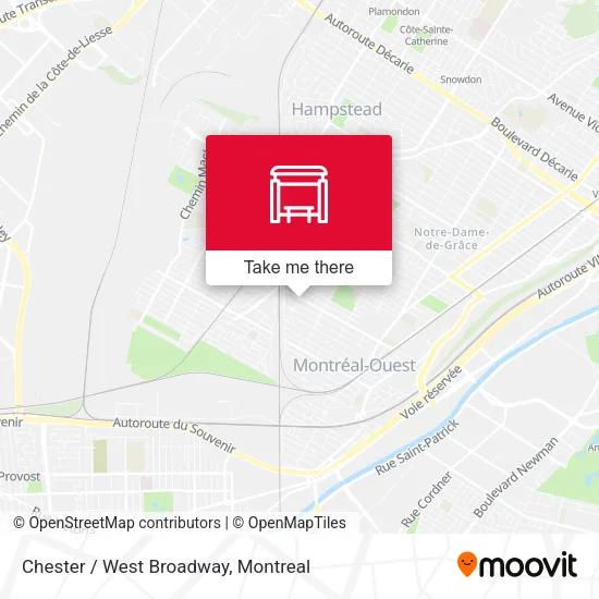 Chester / West Broadway map