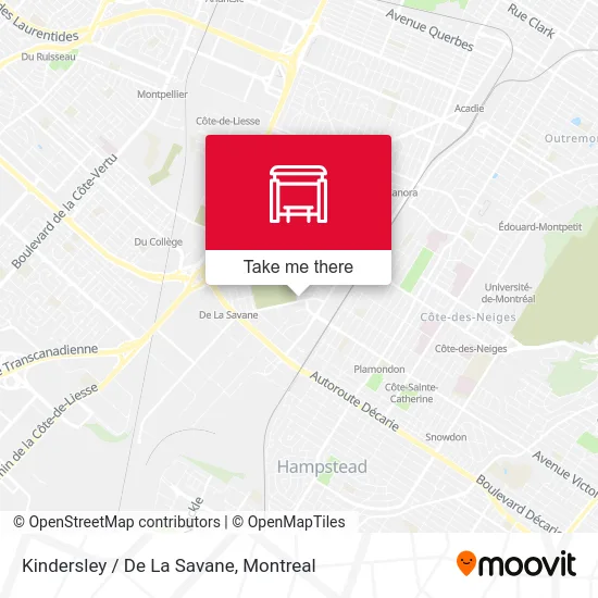 Kindersley / De La Savane map
