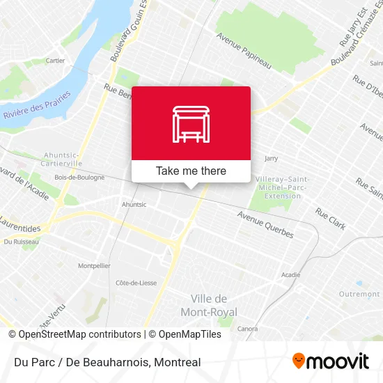 Du Parc / De Beauharnois map