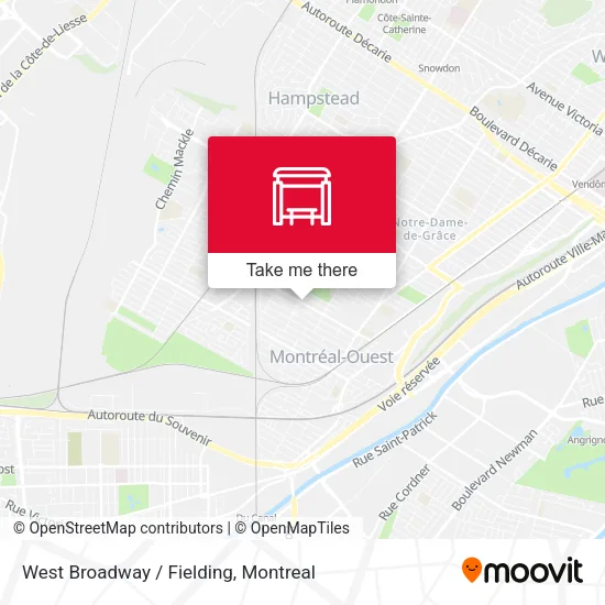 West Broadway / Fielding map