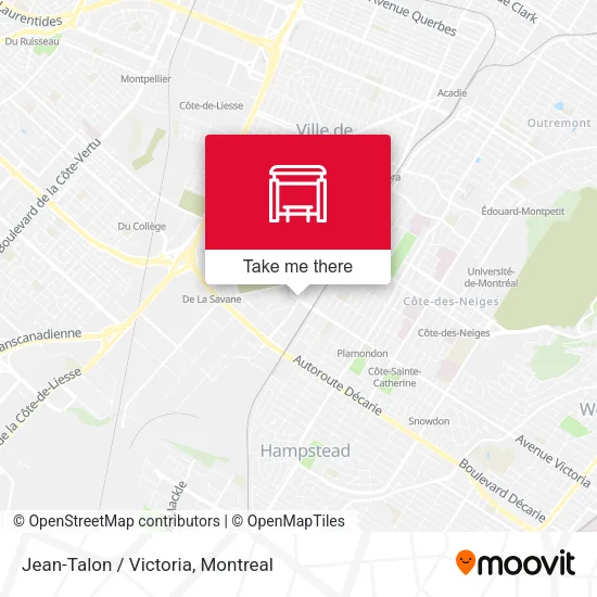 Jean-Talon / Victoria map