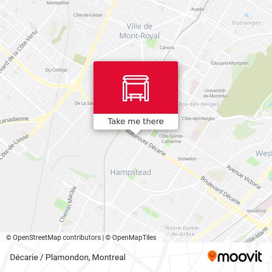 Décarie / Plamondon map