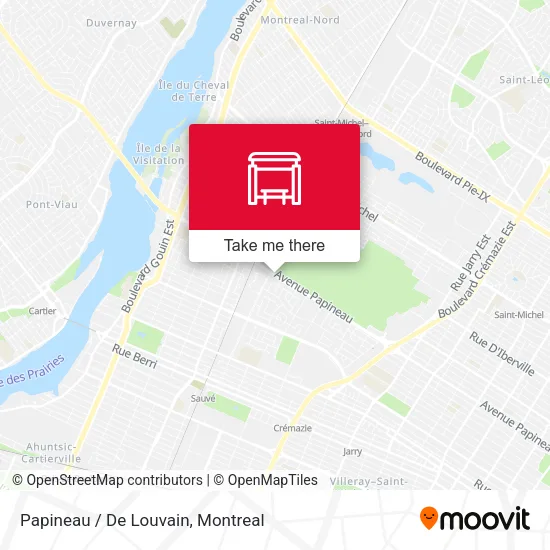 Papineau / De Louvain map