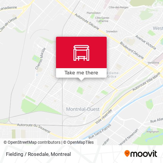 Fielding / Rosedale map