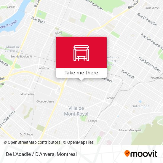 De L'Acadie / D'Anvers map