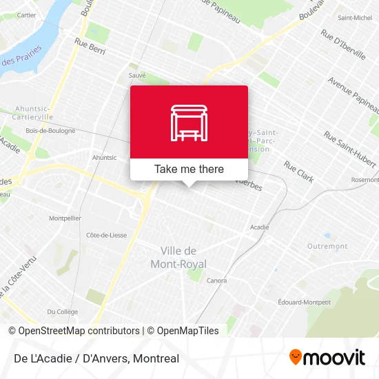 De L'Acadie / D'Anvers map