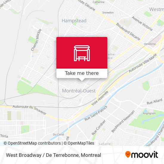 West Broadway / De Terrebonne map
