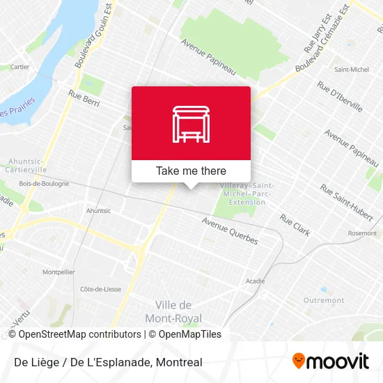 De Liège / De L'Esplanade map