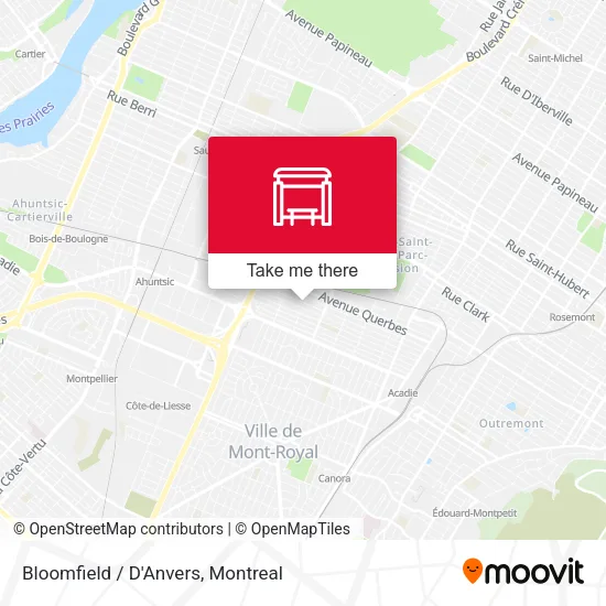 Bloomfield / D'Anvers map
