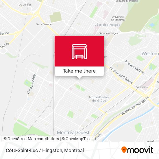 Côte-Saint-Luc / Hingston map