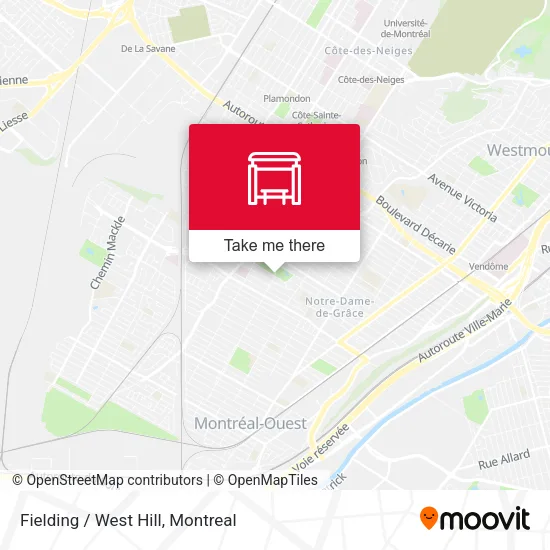 Fielding / West Hill map