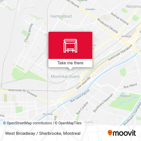 West Broadway / Sherbrooke map