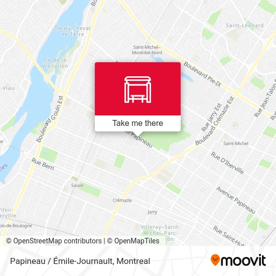 Papineau / Émile-Journault map